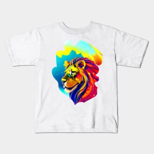 Lion Couleurs 01 Kids T-Shirt